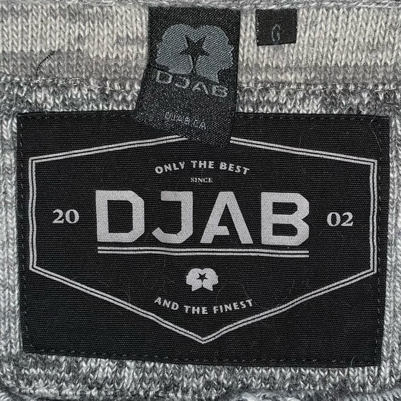 DJAB men’s hoddie 100% cotton grey pull over sweater with hood Large - Picture 7 of 7